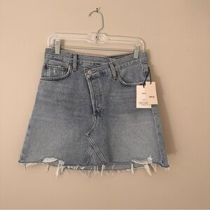 Agolde Criss Cross A-Line Mini Skirt